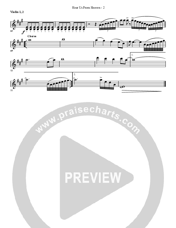 Hear Us From Heaven Violin 1/2 (G3 Worship)