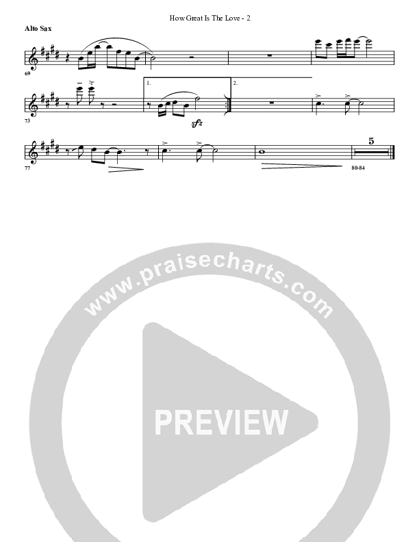How Great Is The Love Alto Sax (G3 Worship)