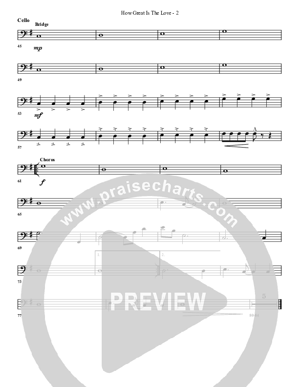 How Great Is The Love Cello (G3 Worship)