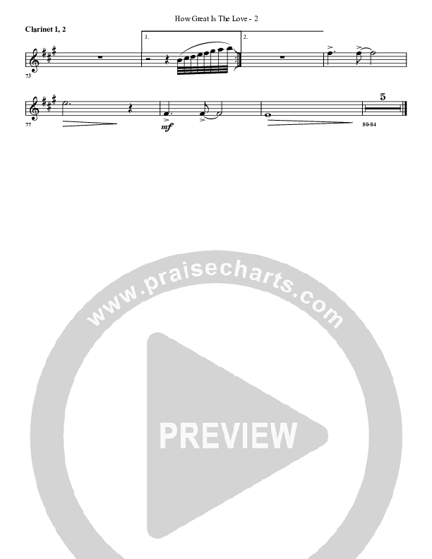 How Great Is The Love Clarinet (G3 Worship)
