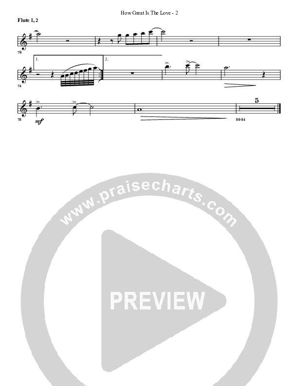 How Great Is The Love Flute 1/2 (G3 Worship)