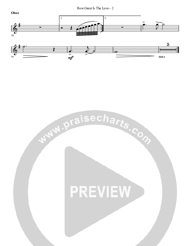 How Great Is The Love Oboe (G3 Worship)