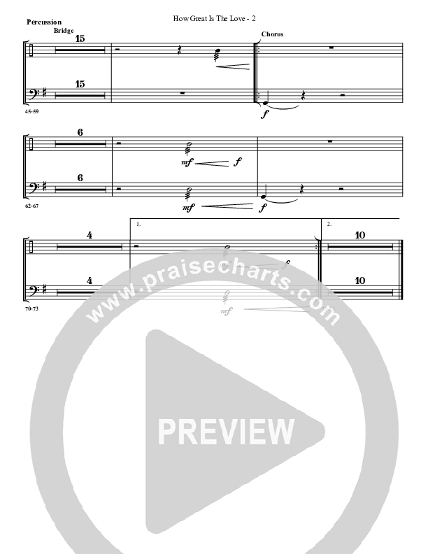 How Great Is The Love Percussion (G3 Worship)