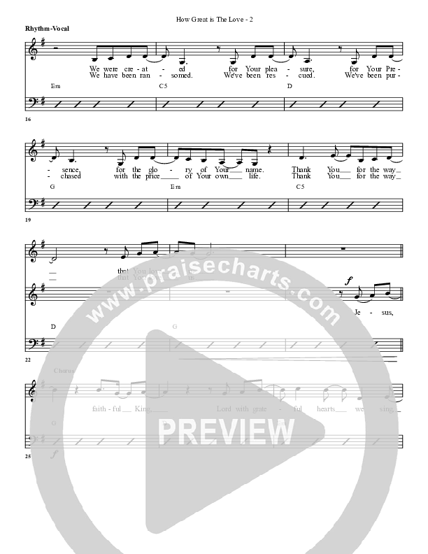 How Great Is The Love Rhythm/Vocal (G3 Worship)