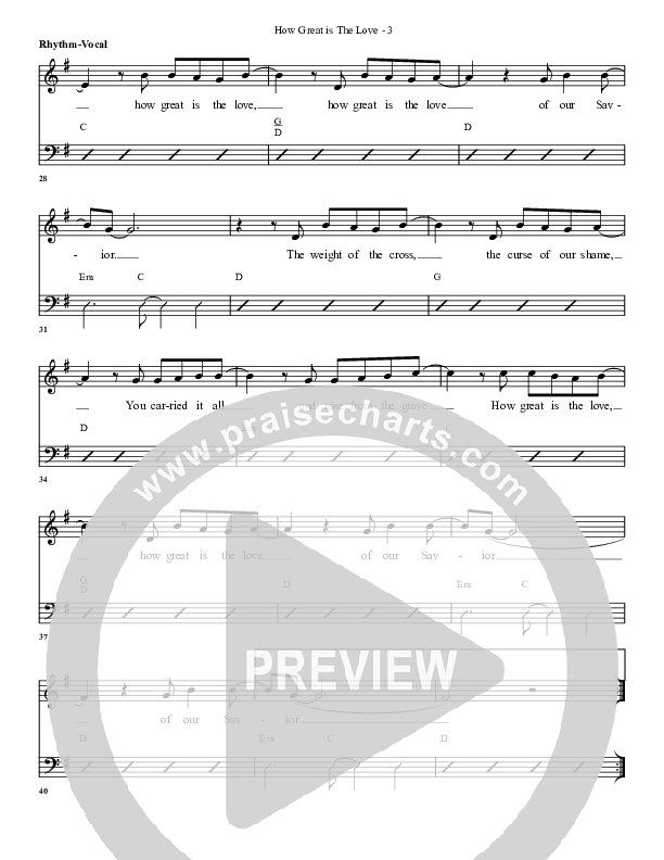 How Great Is The Love Rhythm/Vocal (G3 Worship)