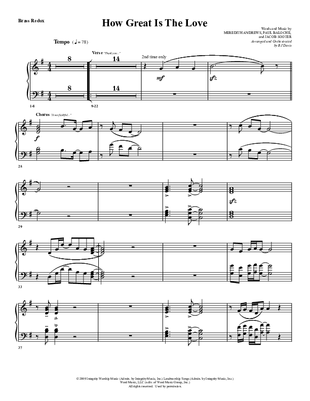 How Great Is The Love Synth Brass (G3 Worship)