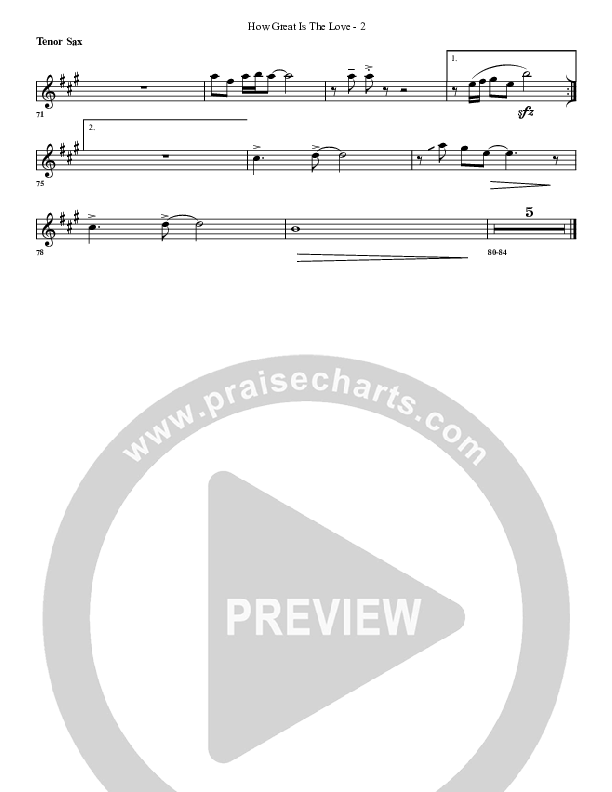 How Great Is The Love Tenor Sax 2 (G3 Worship)