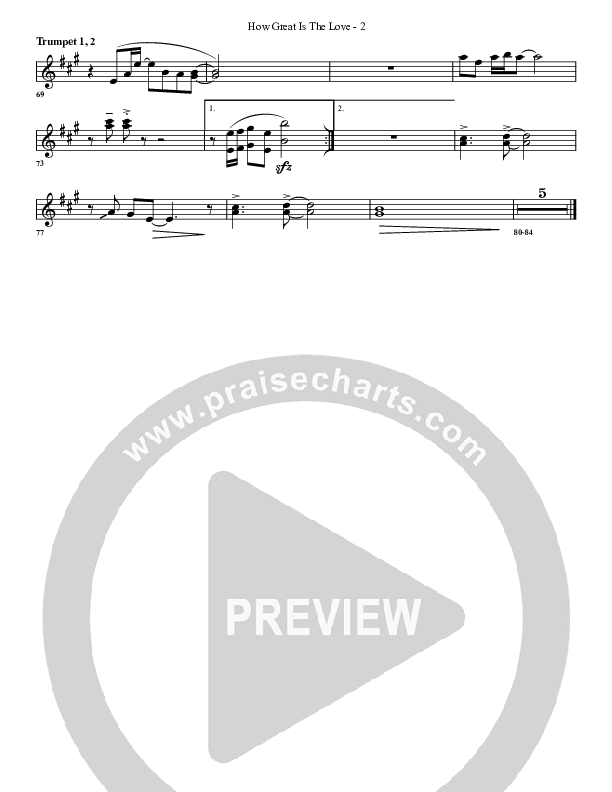 How Great Is The Love Trumpet 1,2 (G3 Worship)