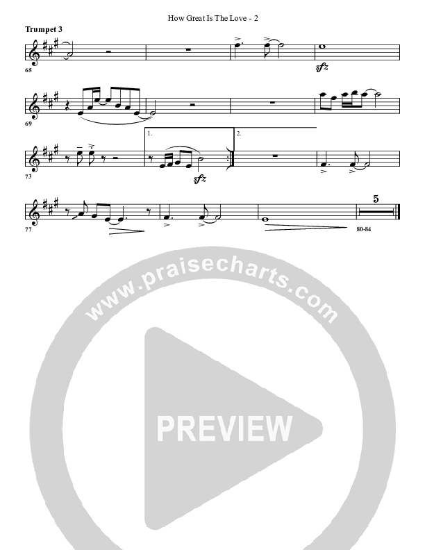 How Great Is The Love Trumpet 3 (G3 Worship)