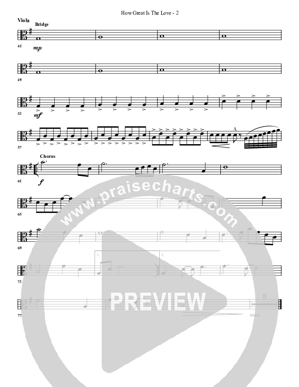 How Great Is The Love Viola (G3 Worship)