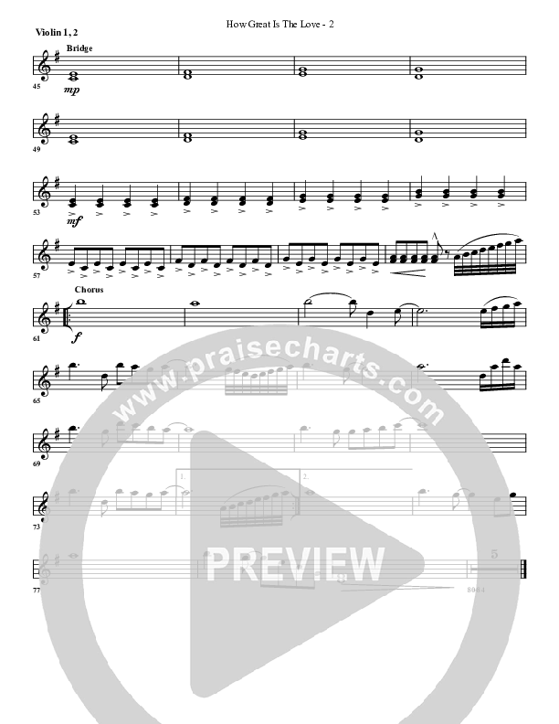 How Great Is The Love Violin 1/2 (G3 Worship)