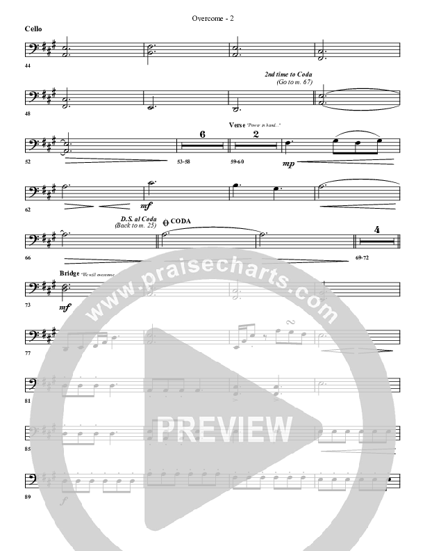 Overcome Cello (G3 Worship)