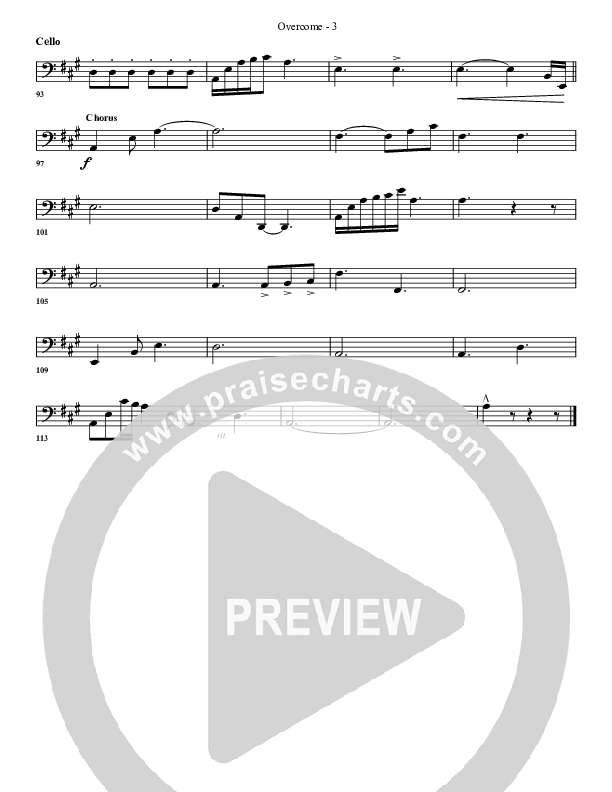 Overcome Cello (G3 Worship)