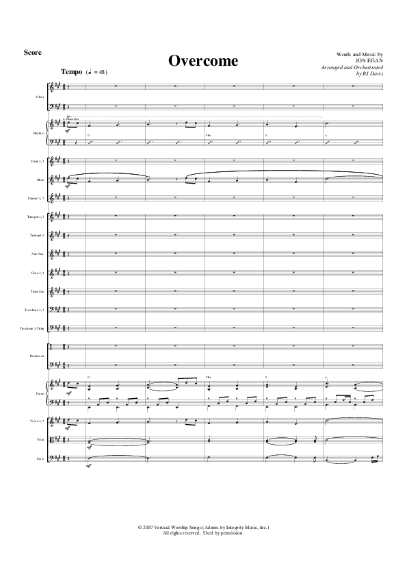Overcome Conductor's Score (G3 Worship)