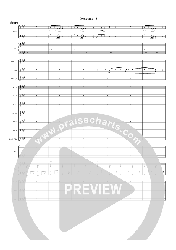Overcome Conductor's Score (G3 Worship)