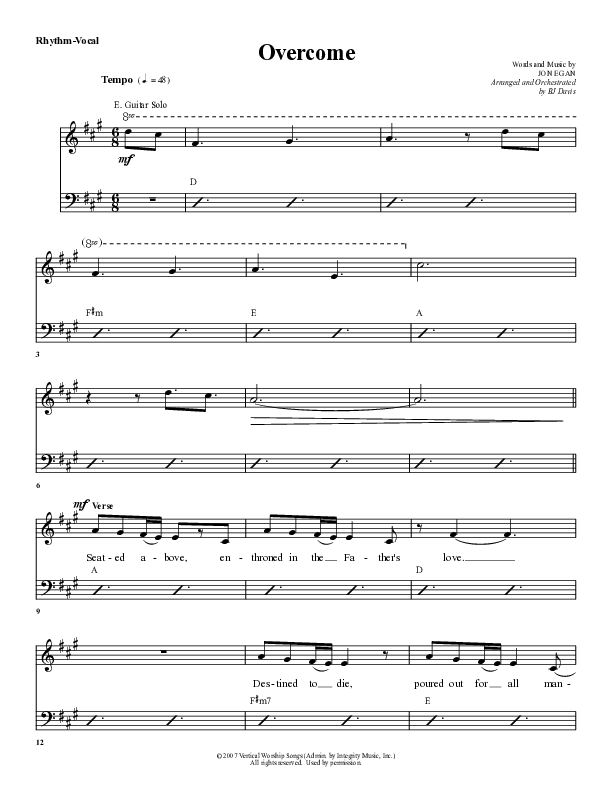 Overcome Rhythm/Vocal (G3 Worship)