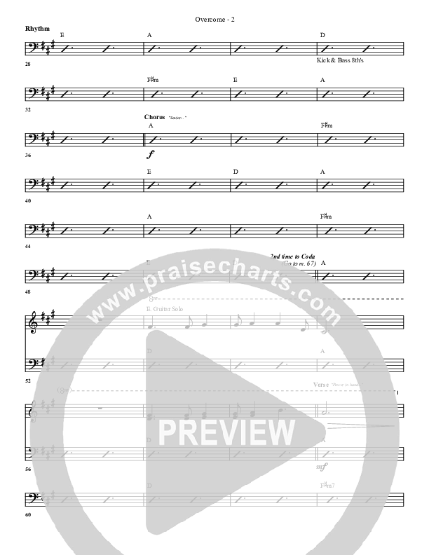 Overcome Rhythm Chart (G3 Worship)