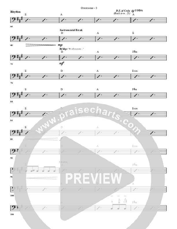 Overcome Rhythm Chart (G3 Worship)