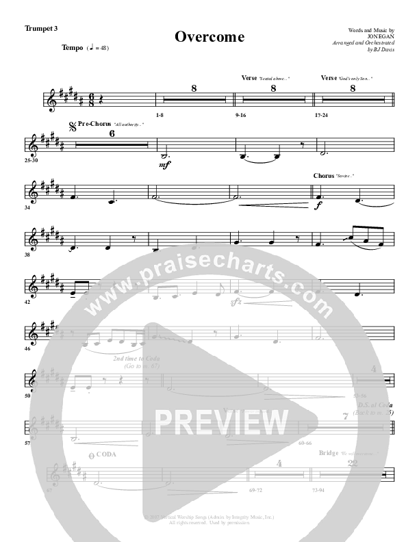 Overcome Trumpet 3 (G3 Worship)