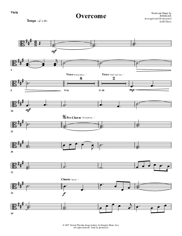 Overcome Viola (G3 Worship)