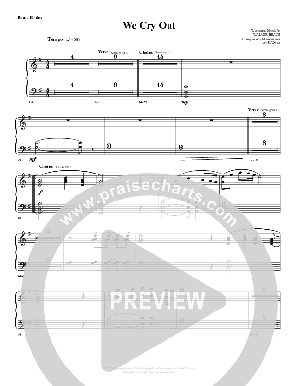 We Cry Out Alto Sax (G3 Worship)