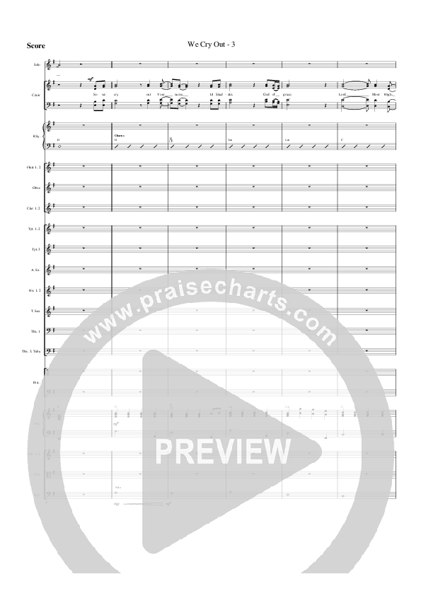 We Cry Out Conductor's Score (G3 Worship)