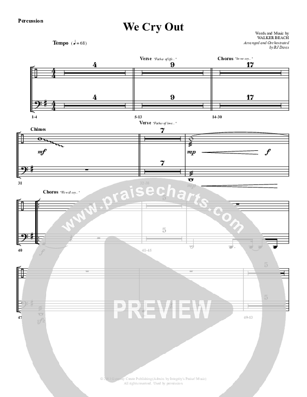 We Cry Out Percussion (G3 Worship)