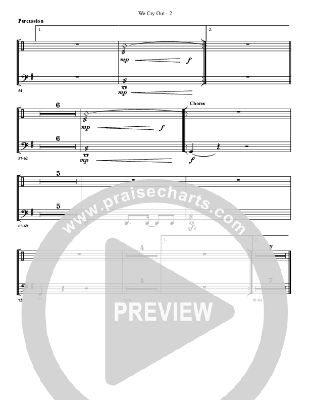 We Cry Out Percussion (G3 Worship)