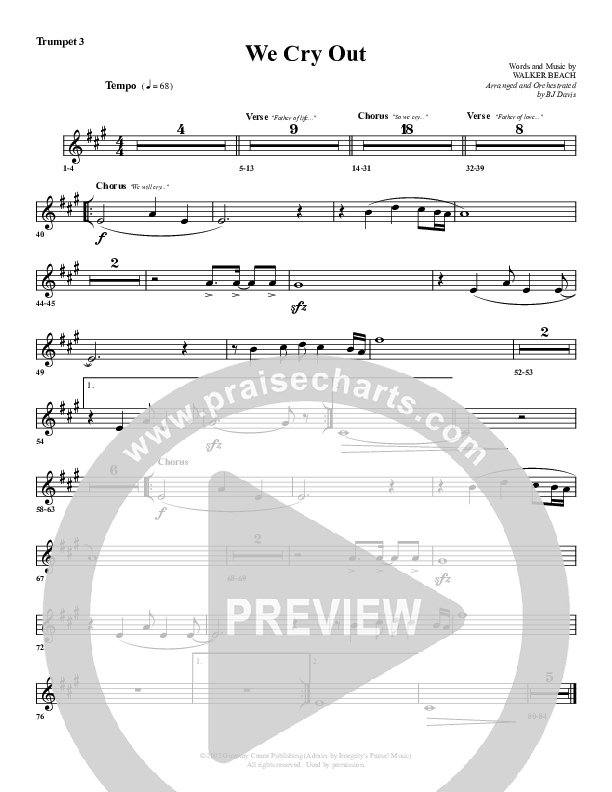 We Cry Out Trumpet 3 (G3 Worship)