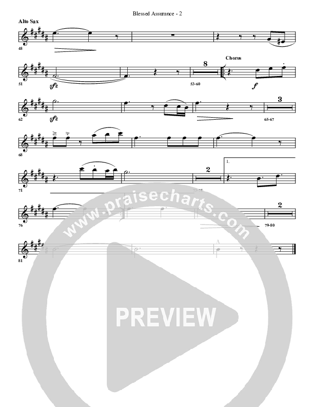 Blessed Assurance Alto Sax (G3 Worship)