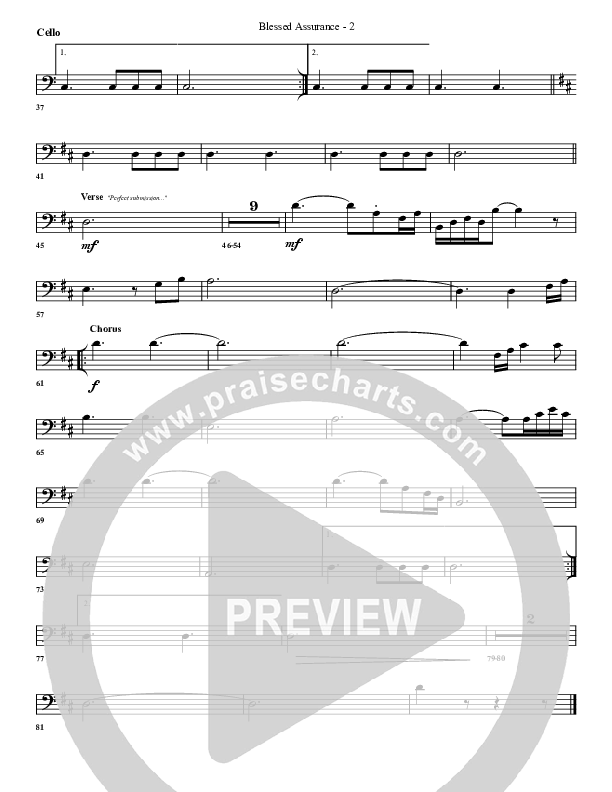 Blessed Assurance Cello (G3 Worship)