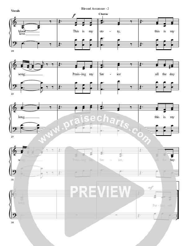 Blessed Assurance Choir Sheet (G3 Worship)