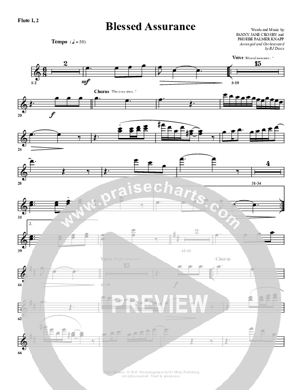 Blessed Assurance Flute (G3 Worship)