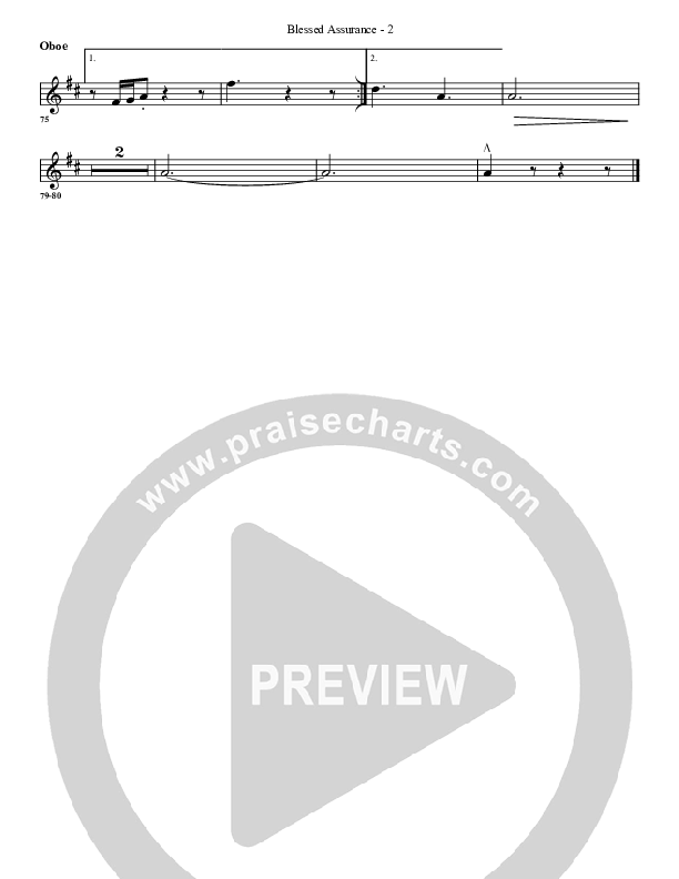 Blessed Assurance Oboe (G3 Worship)