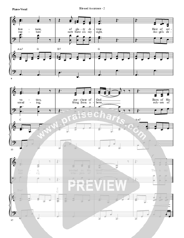 Blessed Assurance Piano/Vocal (G3 Worship)