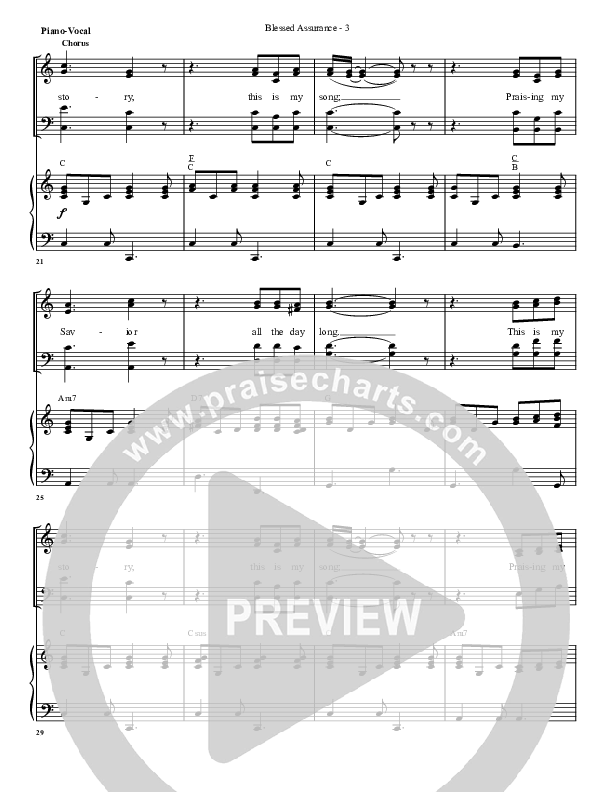 Blessed Assurance Piano/Vocal (G3 Worship)