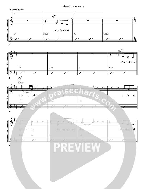 Blessed Assurance Rhythm/Vocal (G3 Worship)