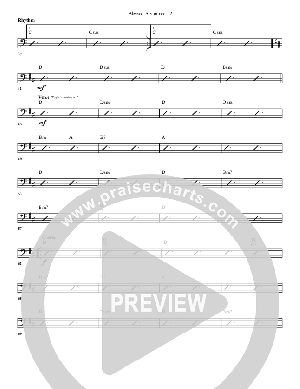 Blessed Assurance Rhythm Chart (G3 Worship)