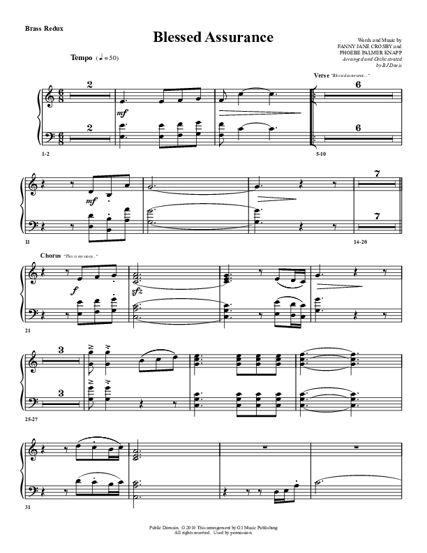 Blessed Assurance Synth Brass (G3 Worship)