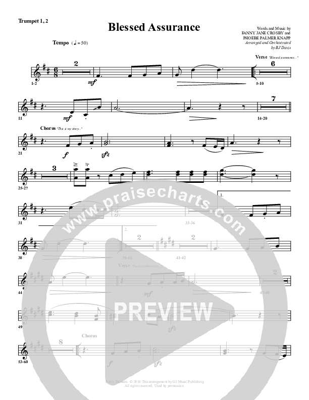 Blessed Assurance Trumpet 1,2 (G3 Worship)