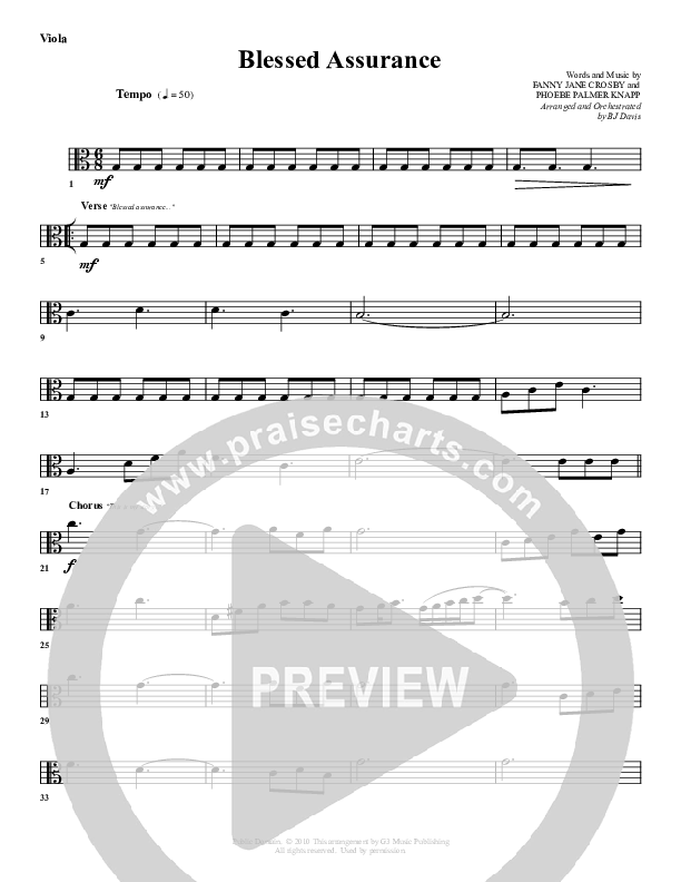 Blessed Assurance Viola (G3 Worship)