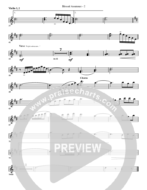 Blessed Assurance Violin 1/2 (G3 Worship)
