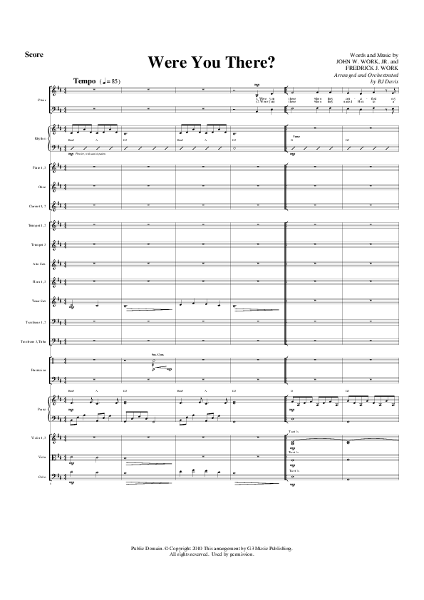 Were You There Orchestration (G3 Worship)