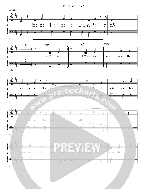 Were You There Lead Sheet (G3 Worship)