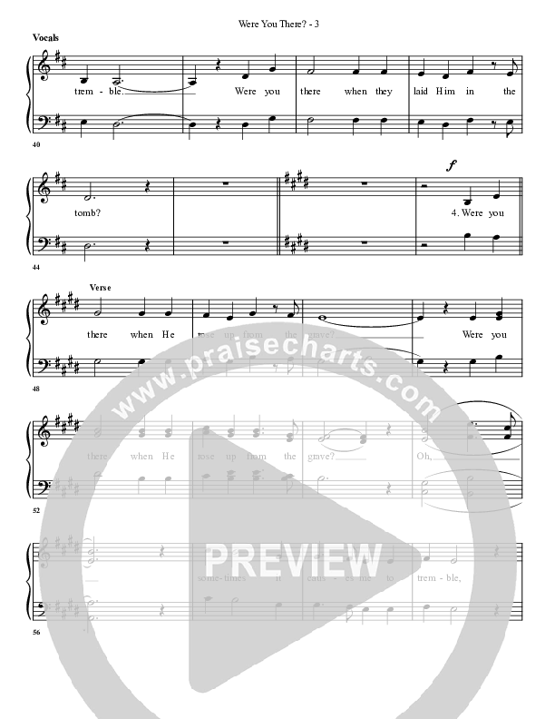 Were You There Lead Sheet (SAT) (G3 Worship)