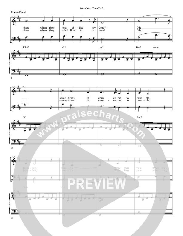 Were You There Piano/Vocal (G3 Worship)