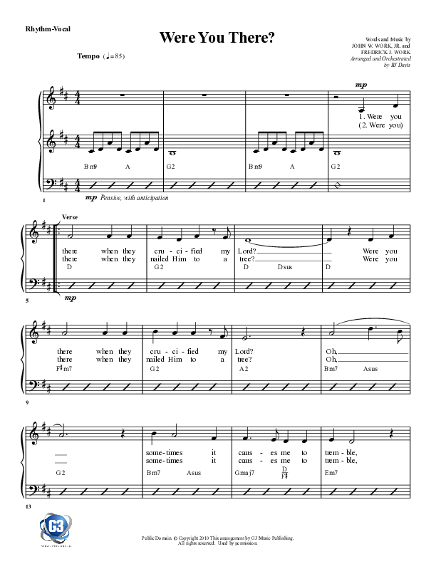 Were You There Rhythm/Vocal (G3 Worship)