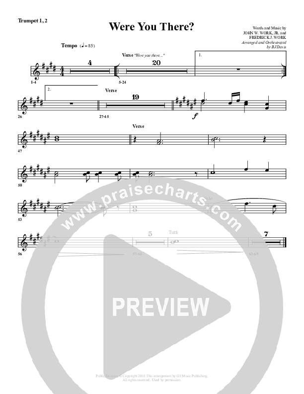 Were You There Trumpet 1,2 (G3 Worship)