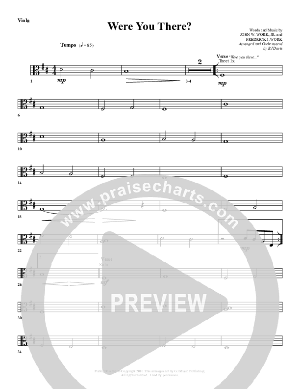 Were You There Viola (G3 Worship)