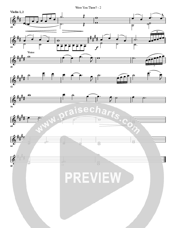 Were You There Violin 1/2 (G3 Worship)